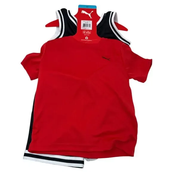 Puma Outfit Size 4T Shorts T-shirt Tank top athletic boys summer - Picture 3 of 8